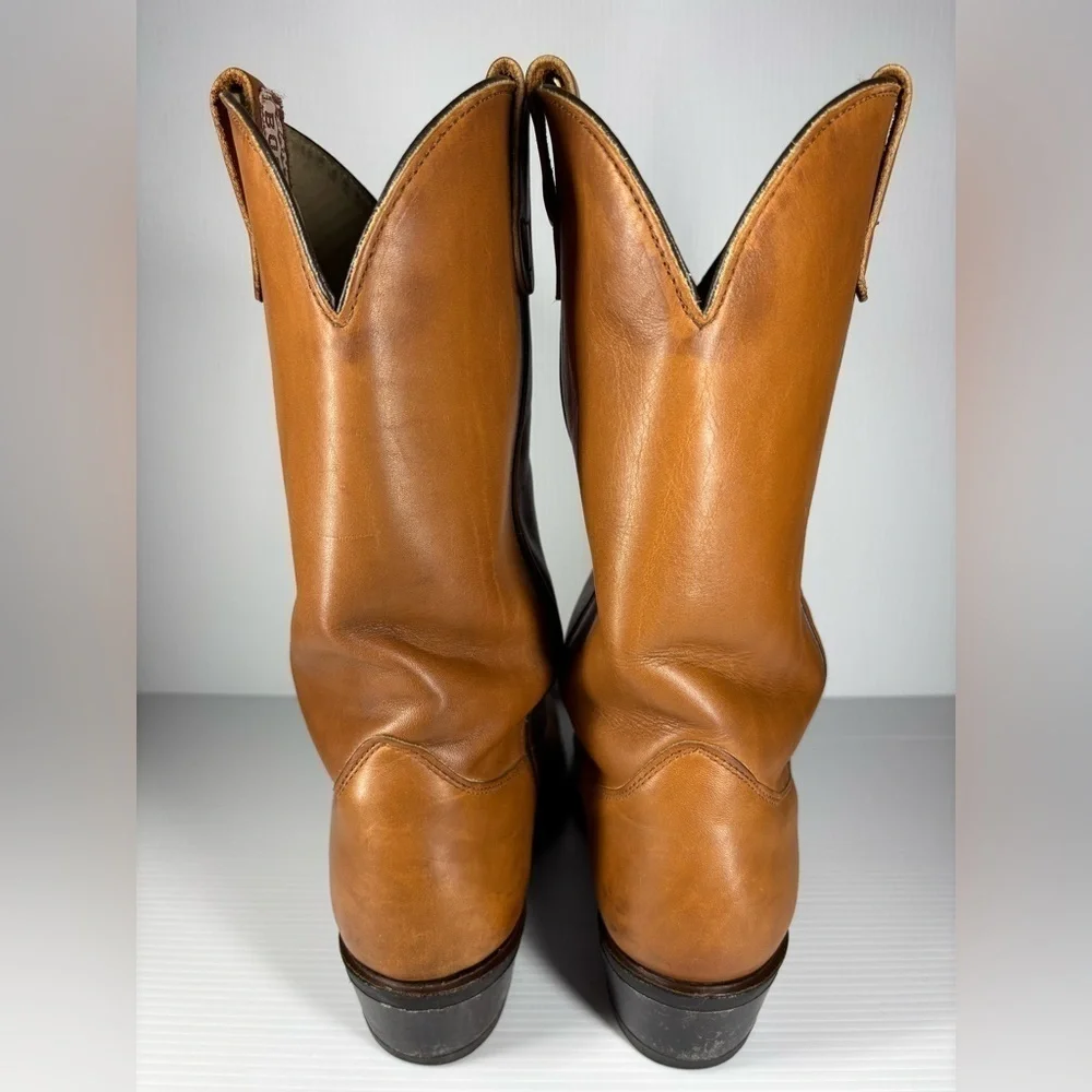 SANTA FE BOOT COMPANY Boots Mens 8.5 Western Leather Classic Vintage Round Rodeo